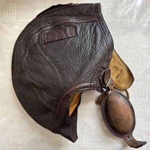 World War 2 US Navy Pilot Leather Flight Helmet Hat Cap NAF 1092 Slote & Klein